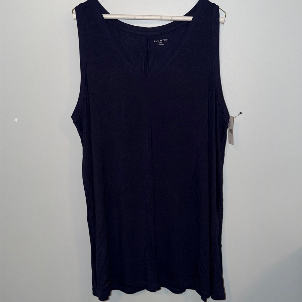 Lane Bryant Classic Navy V-Neck Tank